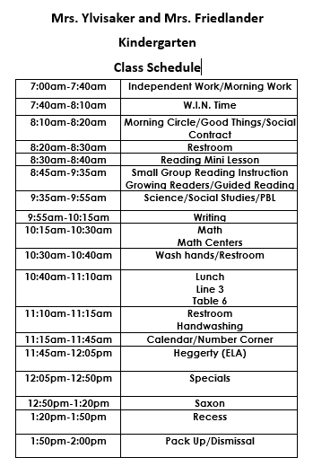 Class Schedule